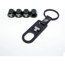 Gardenauto Tofaş Siyah Metal Sibop Kapağı ve Metal Anahtarlık Set Koku Hediyeli
