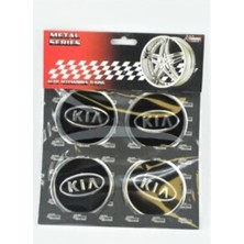 Gardenauto Kia Yapıştırma Jant Göbeği Etiketi 4'lü 60MM