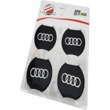 Gardenauto Jant Göbeği Arma Audi Alüminyum 54MM. 4'lü Set Siyah