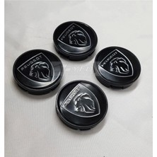 Gardenauto Peugeot Jant Göbeği 58/55MM Siyah 55MM Yuva 4 Lü Set Yeni