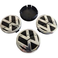 Gardenauto Vw Volkswagen Sıvama Geçme Jant Göbeği Siyah 4'lü 60-55MM