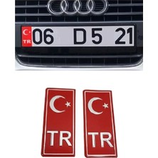Gardenauto Plaka Sticker 2 Adet Türk Bayrağı
