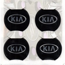 Gardenauto Kia Uyumlu Siyah Alüminyum Yapıştırma Jant Göbeği 4lü 60 mm