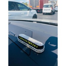 Gardenauto Gümüş Taş Kaplı Araç Içi Taşlı Numaratör