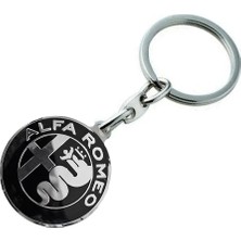 Gardenauto Alfa Romeo Logolu Metal Otomobil Anahtarlığı - Damla Baskılı