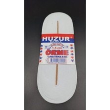 Hace Bazaar Beyaz - 1.5cm Paça Lastik Yassı Gniş 10MT. (4887)