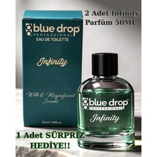 Blue Drop X2 Adet Infinity Premium Erkek Parfümü 50 ml – Ferah Bergamot, Siyah Çay, Ambroxan ve Misk Notalarıyla Kalıcı Maskülen Koku