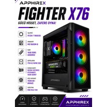 Apphirex Fıghter X76 Ryzen 7 7800X3D 16GB Ddr5 Ram 1tb M.2 SSD RTX5060Tİ 16GB Masaüstü Oyuncu Bilgisayar