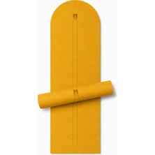 Rebuwo Doğal Kauçuk Oval Kesim Yoga Matı Kaymaz ve Dayanıklı 5mm - Sarı