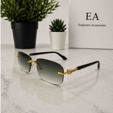 Engineer's Accessories Erkek Çerçevesiz Güneş Gözlüğü Yeşil Uv Korumalı