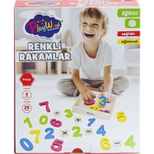 ONY-401 Ahşap Renkli Rakamlar 26 Parça-Onyıl Oyuncak