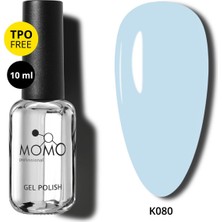 Momo Professional Kalıcı Oje K080, Uçuk Mavi, 10 ml