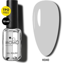 Momo Professional Kalıcı Oje K040, Açık Gri, 10 ml