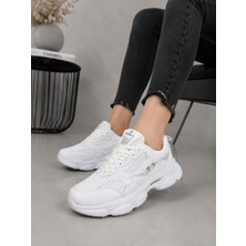 Mayback Kadın Yüksek  Topuklu Bağcıklı Yazlık Sneakers Spor Ayakkabı
