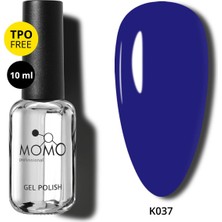 Momo Professional Kalıcı Oje K037,Saks Mavi, 10 ml