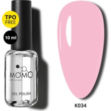 Momo Professional Kalıcı Oje K034, Pudra Pembe, 10 ml