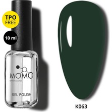Momo Professional Kalıcı Oje K063, Koyu Çam Yeşili, 10 ml