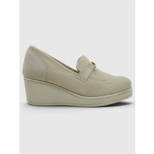 King Paolo Z6179 Loafer Krkaers - Bej - Kadın Ayakkabı
