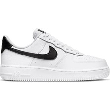 Speed Sneakers Nike Air Force 1 07 Unisex Sneaker White Beyaz Siyah Günlük Spor Ayakkabı Beyaz