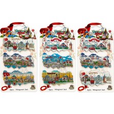 Zenviaa Istanbul Temalı Silikon Buzdolapı Süsü Magnet 3'lü Set ZENVIAAC12