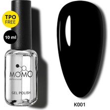 Momo Professional Kalıcı Oje K001, Siyah, 10 ml