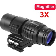 Hace Bazaar Magnifier 3x Yakınlaştırmalı Dürbün - 22MM Ray Uyumlu, Katlanır Yaylı Ayaklı