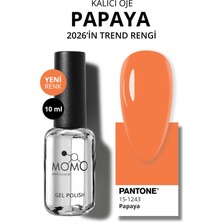 Momo Professional Kalıcı oje Pantone Papaya, Pastel Turuncu, 10 ml