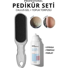 Momo Professional Pedikür İçin 2'li Avantajlı Set, Nasır Sökücü Jel 125 ml ve Ayak Topuk Törpüsü 100/180 Grit