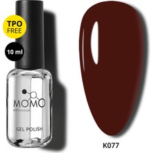 Momo Professional Kalıcı Oje K077, Kızıl Kahve, 10 ml