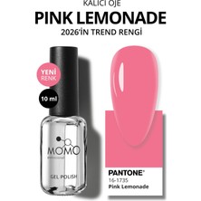 Momo Professional Kalıcı oje Pantone Pink Lemonade, Pastel Pembe, 10 ml