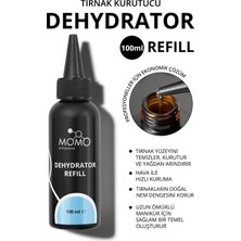 Momo Professional 100 ml Dehydrator Yedek Dolum Şişesi, Refill, Tırnak Kurutucu