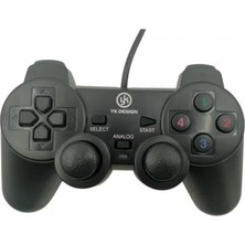 Hace Bazaar Çift Titreşimli USB Kablolu Oyun Kolu Pc Uyumlu Vibration Gamepad