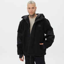 Rains Kofu Fleece Erkek Siyah Sweatshirt