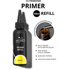 Momo Professional 100 ml Nail Primer, Asitsiz, Yedek Dolum Şişesi, Refill, Acid Free