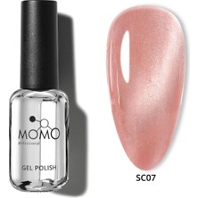 Momo Professional Korean Silky Cat Eye Gel Polish, Kedi Gözü Kalıcı Oje, SC07 Gül Kurusu, 10 ml
