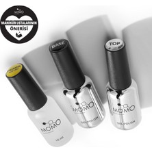 Momo Professional Kalıcı oje ve Protez Tırnak İçin 3’lü set - Primer 10 ml, Base Coat 9 ml, Top Coat 9 ml