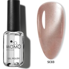 Momo Professional Silky Cat Eye Kalıcı Oje SC03, Sütlü Kahve, 10 ml
