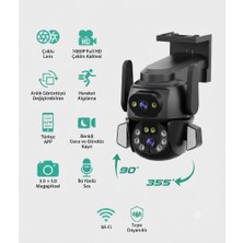Teknotimer 360 Hareketli Wifi Waterproof Akıllı Ip Güvenlik Kamerası (Carecampro) Uygulama Akıllı Ip Dış Mekan Kamerası