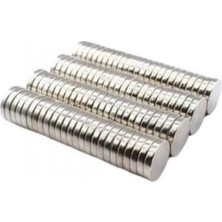 Hace Bazaar 50 Adet 10X2MM Yuvarlak Neodyum Mıknatıs Güçlü Magnet Nikel Kaplamalı