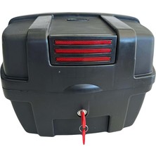 MKG Otomotiv Honda Cbf 150 Mkgbox 35 Lt Bagajlı Motorsiklet Çantası Siyah Reflektörlü -Arka-Motosiklet