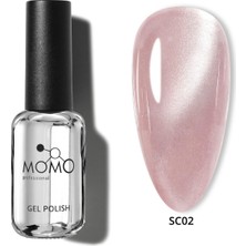 Momo Professional Silky Cat Eye Kalıcı Oje SC02, Pastel Rose, 10 ml