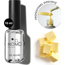 Momo Professional Kalıcı Oje İçin Renkli Rubber Base Coat, Butter Yellow, 10 ml