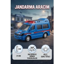 Farbu Oyuncak Kutulu Pilli Sesli ve Işıklı 21 CM Jandarma İmdat Oyuncak Araba