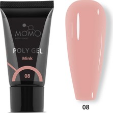 Momo Professional Protez Tırnak İçin Poly Gel, Poli Jel, No.08, Vizon, 30 gr