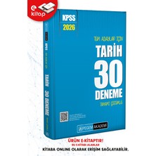 Pegem Akademi Yayıncılık 2026 KPSS Tüm Adaylar İçin Tarih Tamamı Çözümlü 30 E-Deneme