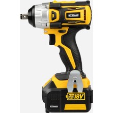 Rtrmax Şarjlı Darbeli Somun Sıkma 18V Çift Akülü 4 A.h, Kömürsüz Motor,(2 Yıl Garantili)