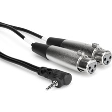 Hosa 3.5 Mm. 90 Derece Trs (M) <-> Dual Xlr (F) Stereo Breakout Kablo, 60 Cm.