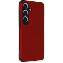 Bezos Galaxy S24 Kılıf Loop Deri Silikon - Kırmızı
