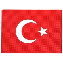 Bezos Türk Bayraklı Torpido Üstü Kaydırmaz Ped Telefon Tutucu