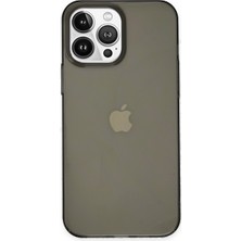 Bezos iPhone 14 Pro Kılıf Pc Sert Şeffaf Kapak - Siyah
